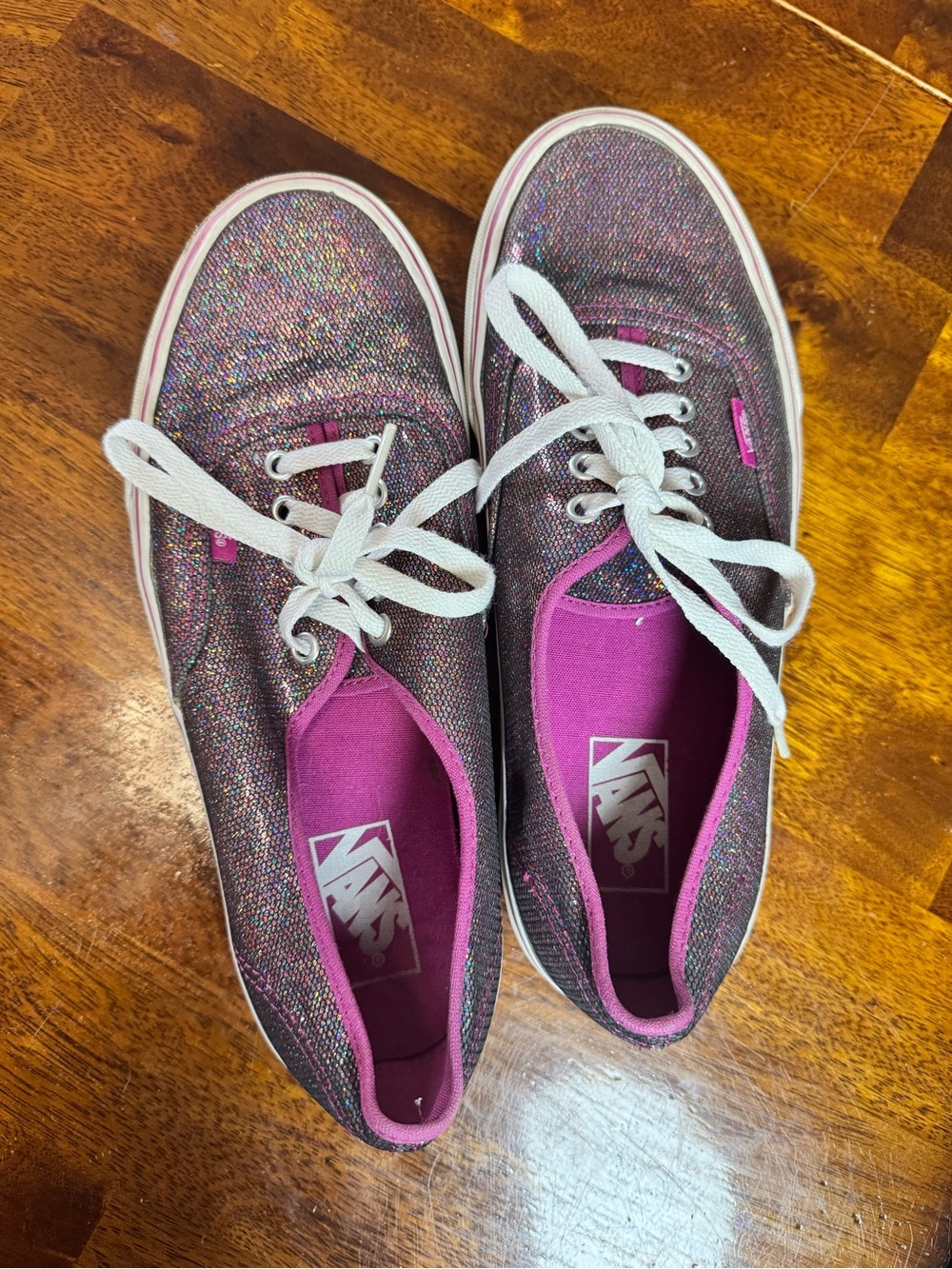 Purple/multicolored authentic Vans size 9 men’s 10.5 woman’s